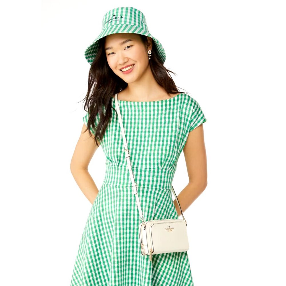 New Kate Spade Staci Dual Zip Around Crossbody Meringue - Picture 3 of 5